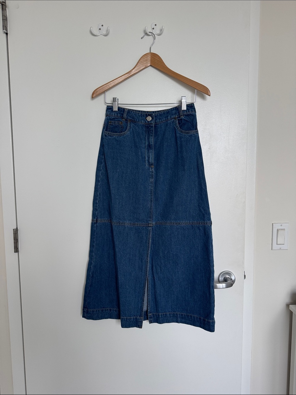 Whistles Denim Midi Skirt
